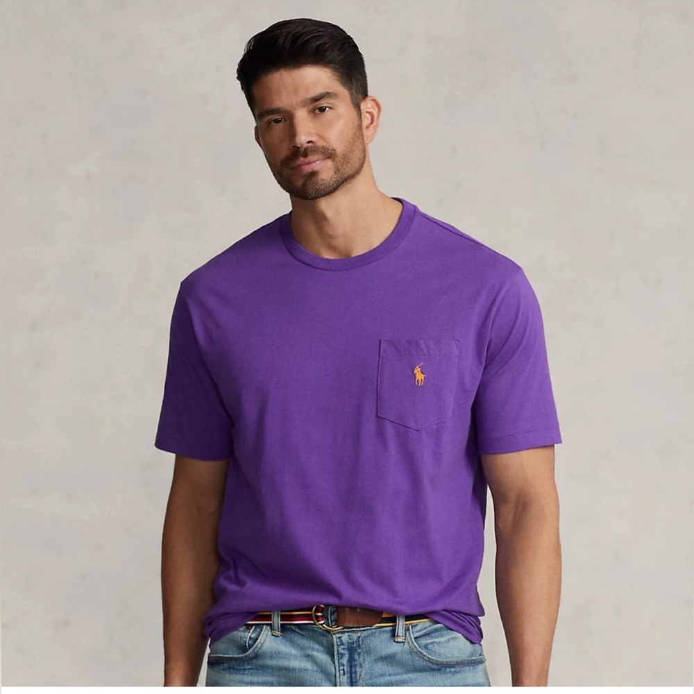 Polo Ralph Lauren Men's Classic Fit Jersey Pocket T Shirt - Picture 3 of 7